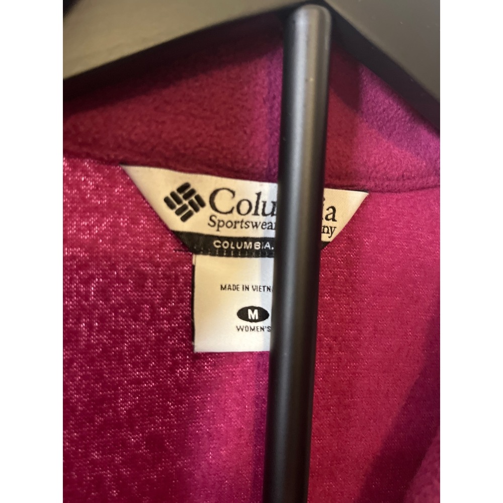 Columbia Sportswear Women's‎ Fleece Vest Size M Pink Full Zip Pockets